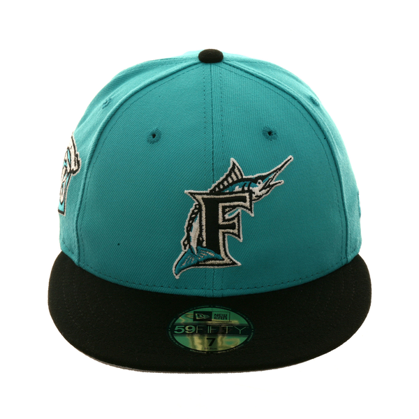 New Era Miami Marlins 25th Anniversary Patch Hat Club Exclusive Fitted Hat  White/Teal Men's - FW21 - US