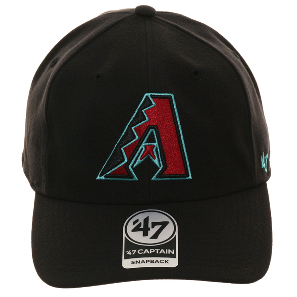 47 Arizona Diamondbacks No Shot Captain Adjustable Snapback Black Hat