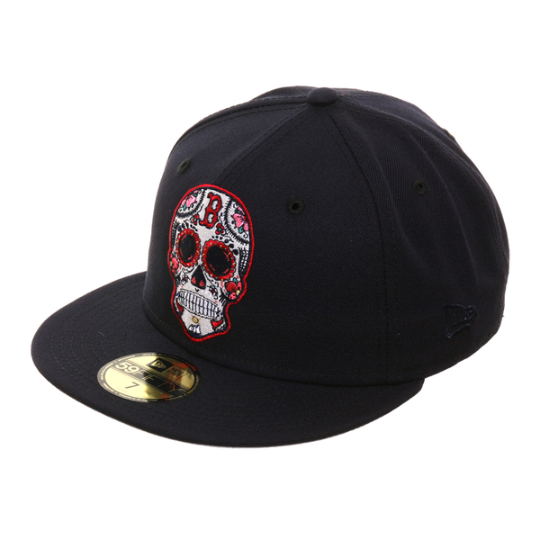 Exclusive New Era 59Fifty Boston Red Sox Sugar Skull Hat - Navy –  demo-hatclub