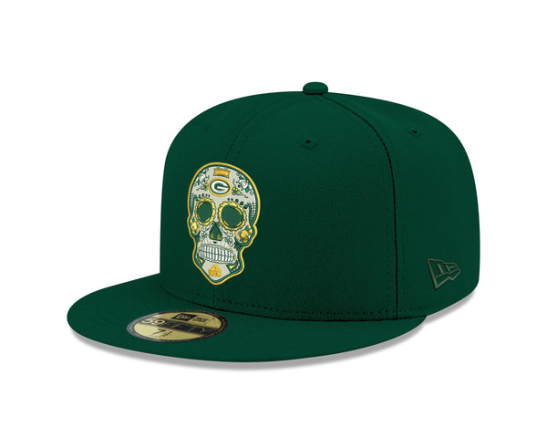 Pre-Order Exclusive New Era 59Fifty Green Bay Packers Sugar Skull