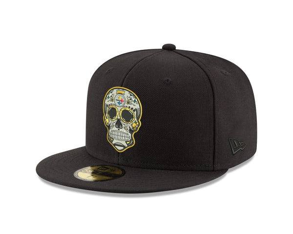 Hat Club x NFL Pittsburgh Steelers Sugar Skull New Era 59FIFTY Hat