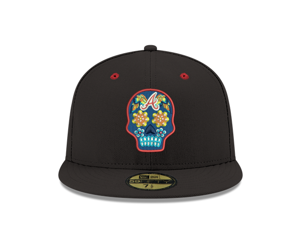 Atlanta Braves Los Bravos Skull 59FIFTY Cap