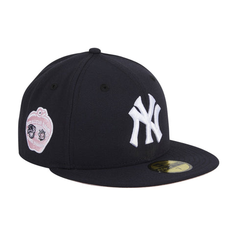 Exclusive New Era 59Fifty New York Yankees 1977 All Star Game Patch W/ Pink UV Hat - Navy, White