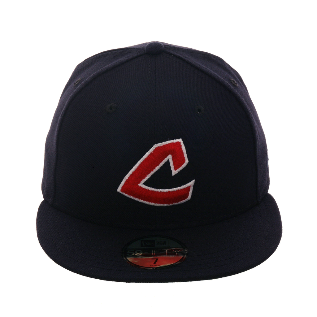 Exclusive New Era 59Fifty Cleveland Indians 1973 Hat - Navy, Red