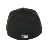 Exclusive New Era 59Fifty New York Mets Script 25th Anniversary Patch Hat - 2T Black, Royal