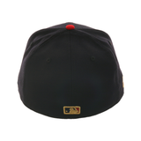 Exclusive New Era 59Fifty New York Yankees Apple Hat - 2T Navy, Red, Metallic Gold