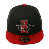 New Era 59Fifty San Diego State University Aztecs Hat - 2T Black, Red