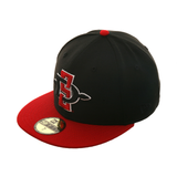 New Era 59Fifty San Diego State University Aztecs Hat - 2T Black, Red