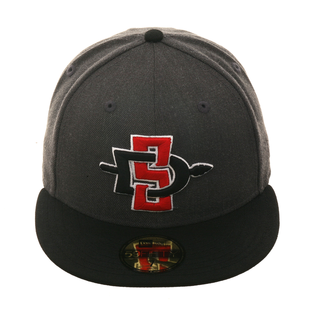 New Era San Diego State University Hat - 2T Graphite Heather , Black