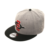 Exclusive New Era 9Fifty San Diego State University  Hat - 2T Heather Gray, Black