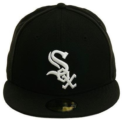 Hat Club Exclusive New Era 59Fifty Chicago White Sox w/ Gray Undervisor Fitted Hat - Black