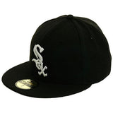 Hat Club Exclusive New Era 59Fifty Chicago White Sox w/ Gray Undervisor Fitted Hat - Black