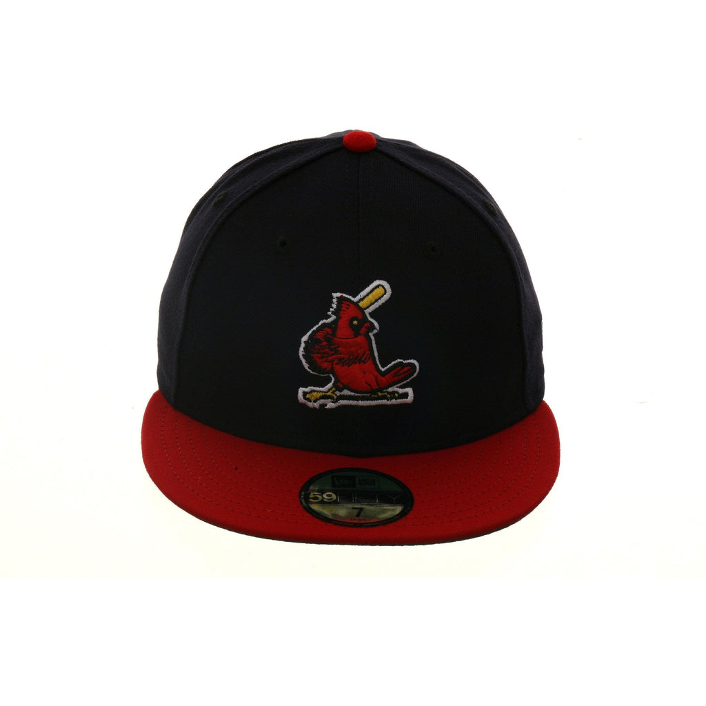St. Louis Cardinals All Black with Red Logo New Era 59FIFTY Fitted Hat