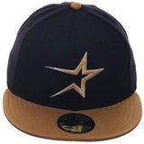 Exclusive New Era 59Fifty Houston Astros 1997 Hat - 2T Navy, Metallic Gold