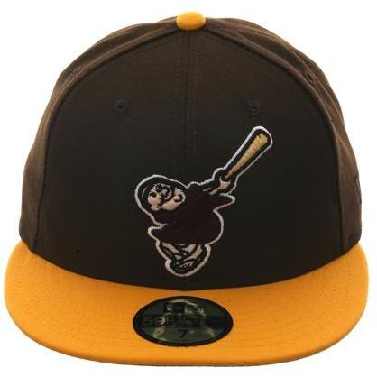 Exclusive New Era San Diego Padres Friar Hat - 2T Brown, Gold