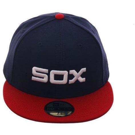 Exclusive New Era Chicago White Sox 1982 Hat - 2T Light Navy, Red