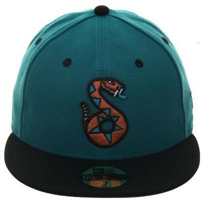 Exclusive New Era 59Fifty Sidewinders Hat - 2T Teal, Black