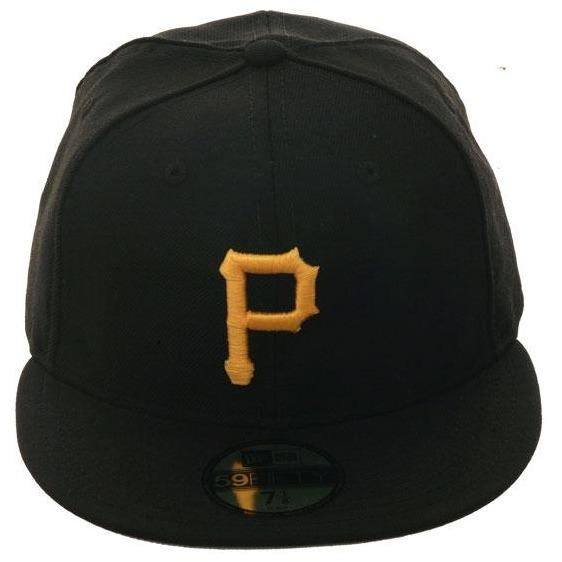 Exclusive New Era 59Fifty Pittsburgh Pirates Home w/ Gray Undervisor Fitted Hat - Black