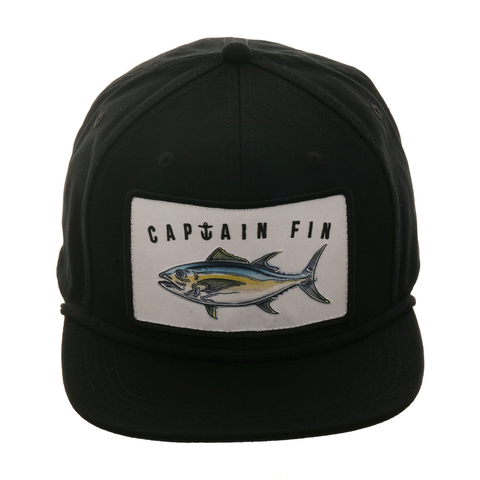 Captain Fin Tuna Snapback Hat - Black