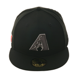 Exclusive New Era 59Fifty Diamondbacks Mexico Flag Hat -Black , Graphite