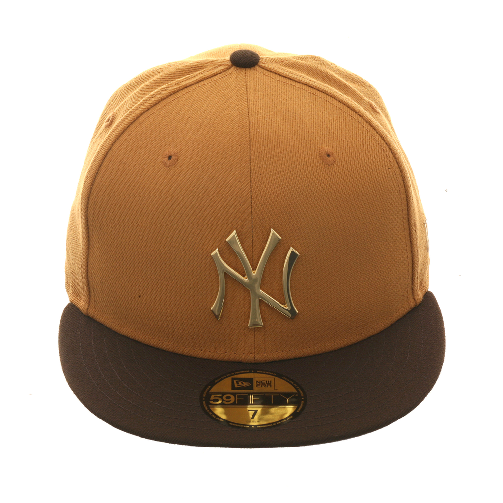 Exclusive New Era New York Yankees Metal Hat - 2T Tan, Brown