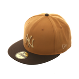 Exclusive New Era New York Yankees Metal Hat - 2T Tan, Brown