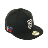 Exclusive New Era 59Fifty San Francisco Giants Filipino Flag Hat - Black , White