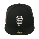 Exclusive New Era 59Fifty San Francisco Giants Filipino Flag Hat - Black , White