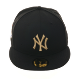 Exclusive New Era 59Fifty New York Yankees 1999 World Series Patch  Hat - Black, Metallic Gold