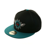 Exclusive New Era 59Fifty Seattle Pilots Hat - 2T Black, Teal