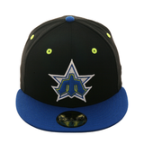 Exclusive New Era 59Fifty Seattle Mariners 1981 Hat - 2T Black, Royal, Neon Yellow