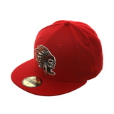 Exclusive New Era 59Fifty Skull Chief Hat - Red