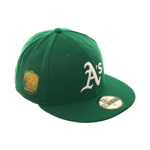 New Era 59Fifty Oakland Athletics Alternate "50th Anniversary Patch" Hat - Kelly Green, White