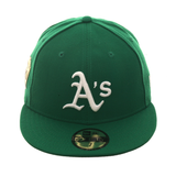 New Era 59Fifty Oakland Athletics Alternate "50th Anniversary Patch" Hat - Kelly Green, White