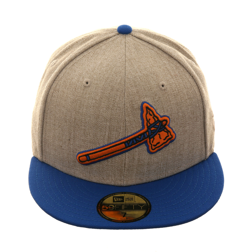 Exclusive New Era Atlanta Braves BP Hat - 2T Oatmeal, Royal