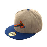 Exclusive New Era Atlanta Braves BP Hat - 2T Oatmeal, Royal