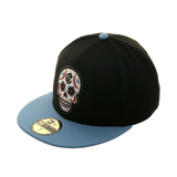 Exclusive New Era 59Fifty Corpus Christi Los Muertos Hooks Hat - 2T Black, Light Blue