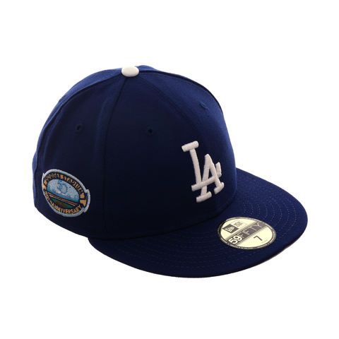 Exclusive New Era 59Fifty Los Angeles Dodgers 50th Anniversary Patch Hat - Royal