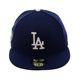 Exclusive New Era 59Fifty Los Angeles Dodgers 50th Anniversary Patch Hat - Royal