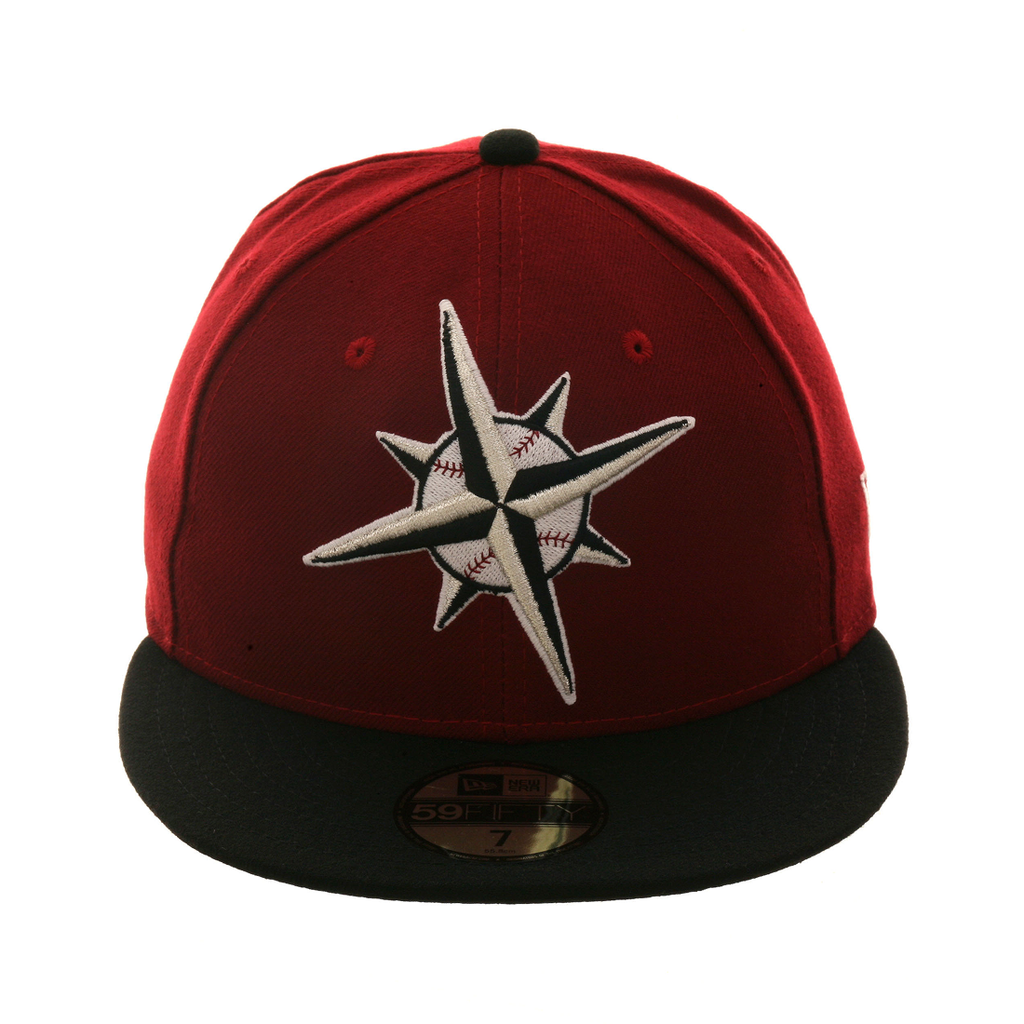 New Era Authentic Collection Turn Ahead The Clock Seattle Mariners Hat - 2T Maroon, Black