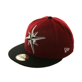 New Era Authentic Collection Turn Ahead The Clock Seattle Mariners Hat - 2T Maroon, Black