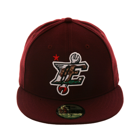 Exclusive New Era 59Fifty 66ers California Flag Hat - Maroon