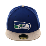 Exclusive New Era 59Fifty Seattle Seahawks 1976 Hat - 2T Royal, Metallic Silver