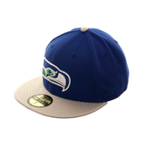 Exclusive New Era 59Fifty Seattle Seahawks 1976 Hat - 2T Royal, Metallic Silver