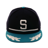 Exclusive New Era 59Fifty Seattle Pilots Hat - 2T Navy, Teal