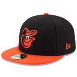 New Era 59Fifty Authentic Collection Baltimore Orioles On-Field Road Hat - Black, Orange