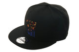 Exclusive New Era 9Fifty State Forty Eight Flag Logo Fitted Hat - Black