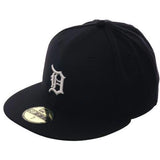 Exclusive New Era 59Fifty Detroit Tigers Home w/ Gray Undervisor Hat - Navy