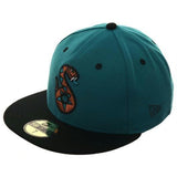 Exclusive New Era 59Fifty Sidewinders Hat - 2T Teal, Black