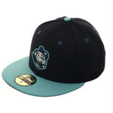 Exclusive New Era 59Fifty Asheville Tourists RIB Hat  - 2T Navy, Mint